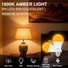 KINUR Amber Sleep Light Bulbs 1800K with Remote Control, E26