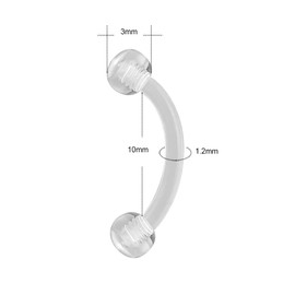 6ixGosh 14g/16g Pregnancy Belly Button Rings Pack, Maternity & Post-Piercing Clear Retainers, Bioflex Plastic, Multiple Sizes & Uses, 16pcs