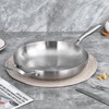 LOLYKITCH 14 Inch Tri-ply Stainless Steel Frying Pan with Lid