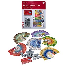 Tanner the Little Merchant Swiss Play Money Card CHF, Made of Paper and Plastic, Accessories for Merchant Shop, Play Money, 0208.9