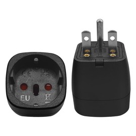 (2 Pack) 6-15P to EU European Standard Socket Power Adapter,Toptekits US 3Pin NEMA6-15P Male to Euro Female Socket Power Adaptor (6-15P to EU Female)