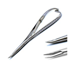 WellnessD'Light - Orthodontic Slim Lingual Mathieu Needle Holder"Curved" Ligature Pliers Ortho Tools