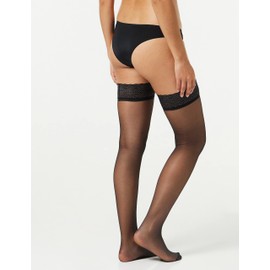 Dim Halterlose Strümpfe Glänzende Up Beauty Sublim Damen x1, Black, L