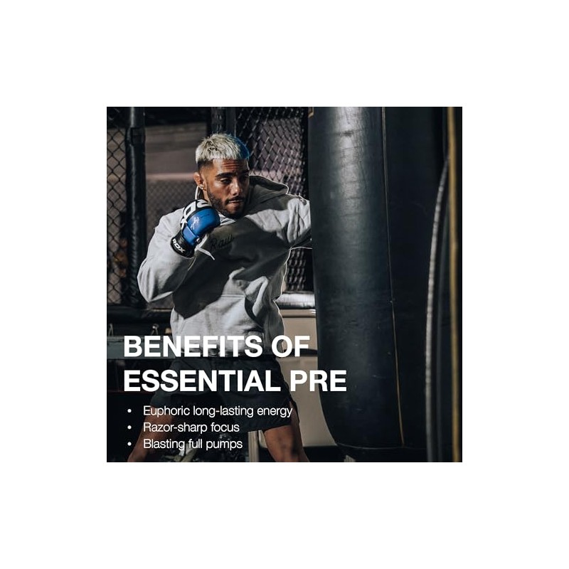 Raw cbum essential pre workout pre entreno 30 servicios sabor