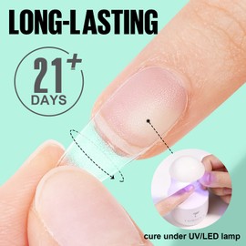 Tomicca Nail Glue for Artificial Nails Nail Glue 2 x 15 ml 4 in 1 Gel Nail Glue for Tips Extra Strong Nail Glue Gel Nail Glue Nail Glue Gel for Fake Nails - Need Curing Under UV-Nail Light