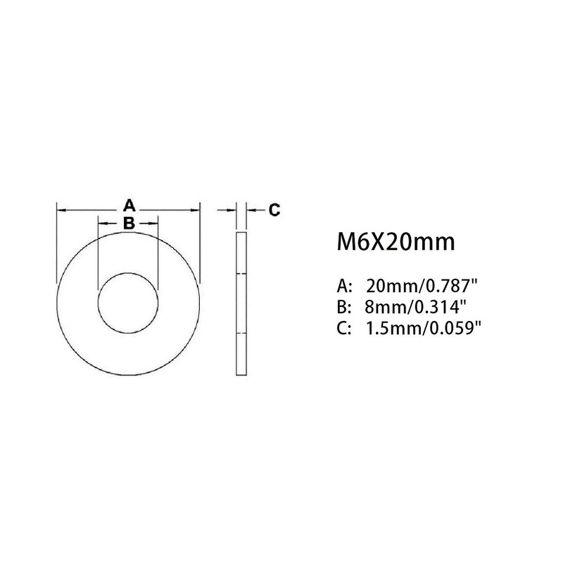 M6-1.0x25mm Wing Bolt with Washers Hex Nuts Wing Screw Stainless
