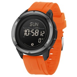 BIEWO Men's Military Sports Watch Digital 5ATM Waterproof Fitness Watch with Compass Metronome Calories Stopwatch Pedometer Running Watch