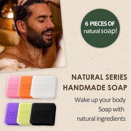 6 Piece Soap Set, Premium Soap Bar, Soap Piece for Face and Body, Remove Dark Stains, Deep Cleansing for Face and Body