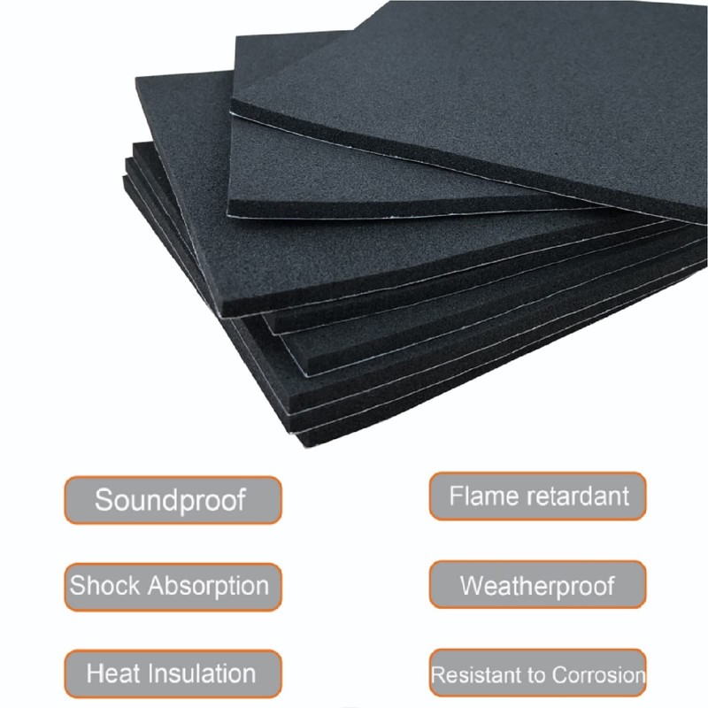 Adhesive Foam Padding, 8 Pieces Neoprene Foam Anti Vibration Pads