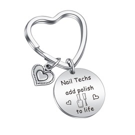 JIUSHUN Nail Tech Gifts For A Nail Technician Gift Manicurist Jewelry Birthday Keychain Nail Technician Appreciation Gift Beautician Jewelry Nail Polish Keychain Cosmetology Gift