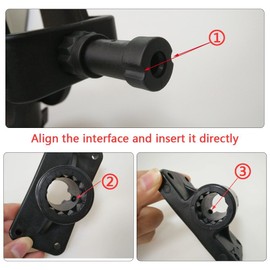 Adjustable Power Lock Rod Holder with 2 Side Mounts Boat Fishing Rod Racks Folding Holder with Large Clamp Opening(RH50-1pcs)