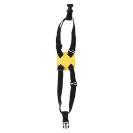 sourcing map Luggage Straps Elastic Suitcase Belt Adjustable Buckle Luggage Connector Elastic Straps Belt PU Suitcase Connect Accessories with Lock for Travel Packing Storage, Black Yellow