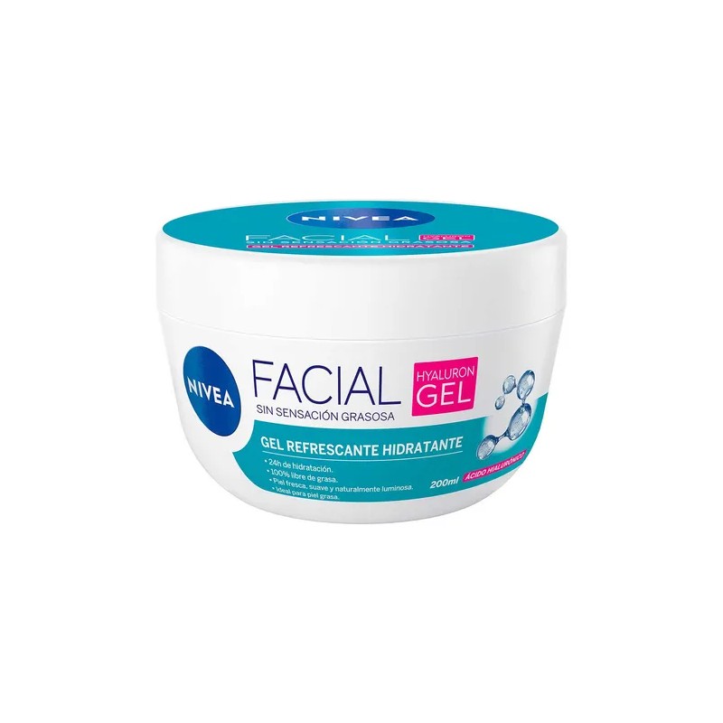 Nivea Gel Facial Refrescante con Ácido Hialurónico 200ml Rápida absorción