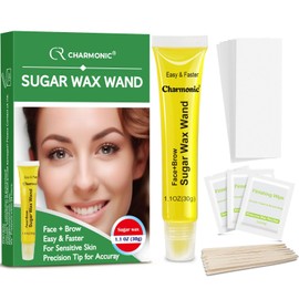 1.1 Oz/30g Face Wax Kit for Hair Removal, Eyebrow Wax, Sugar Wax Wand Portable Eyebrow Shaping Waxing Kit for Anywhere, Women Facial Hair Remover for Eyebrows, Upper Lip, Chin and Moustache Wax Pen