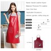 SEIFINI Premium PU Kitchen Aprons for Women with Pocket, Oil