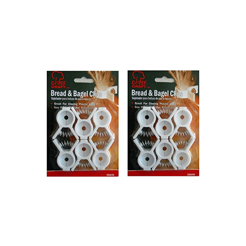 Chef Craft FBA_ Bread and Bagel Clip, White