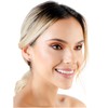 Silver Earrings Pendientes Redondos Aretes Plata Ley 950 Zircon Stud