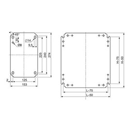 Square D by Schneider Electric NSYMM48 Multipurpose Plain Mounting Plate for Electrical Boxes, Compatible with Spacial CRN, S3D, S3X, and PLM Enclosures, Galvanized Steel, 400mm H x 800mm W
