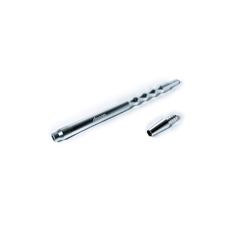 [deeep] Original Handle for Shisha, Stainless Steel, Total Length 9.8
