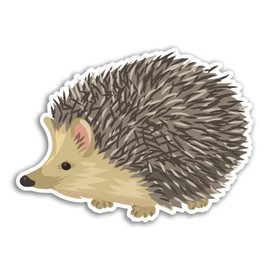 2 x 10cm Cute Hedgehog Vinyl Stickers - Fun Travel Sticker Laptop Luggage #33001 (10cm Wide)