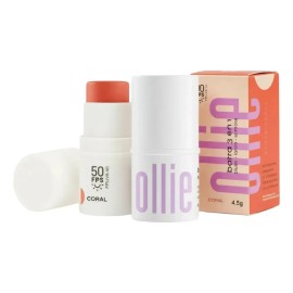 Barra 3 En 1 Rubor, Labial Y Sombra Fps +50 Tono del maquillaje Coral