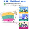 VISOONE Progressive Multifocal Reading Glasses Spring Hinge Blue Light Blocking