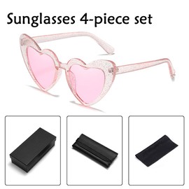 Heart Sunglasses, Heart Shaped Party Sunglasses (Pink)