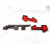 GMC 1PC Gloss Black Red Rear Tailgate AT4 OVERLAY Emblems