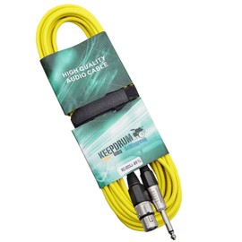 keepdrum MC003XJ 6 m Microphone Cable Yellow XLR Female to Jack 6.3 mm