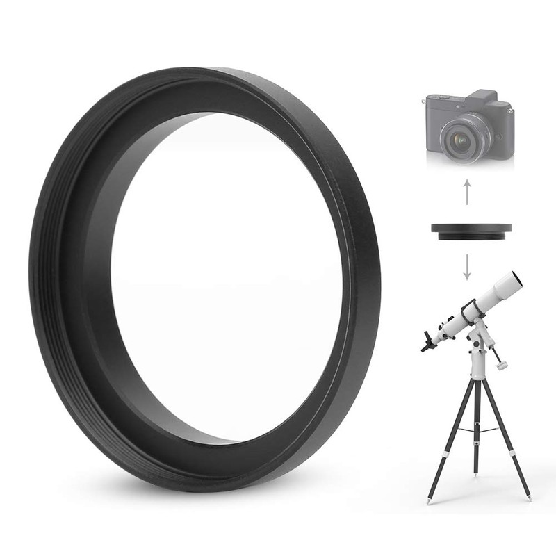 Telescope Adapter Ring, 1pc Black M48mm-M42mm Adapter Ring Aluminum Alloy