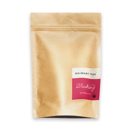 Big Heart Tea Co. Tea Bags - Blushing Pink Hibiscus - Certified Organic, Naturally Sweet Ayurvedic Herbal Decaf Tea with Small Batch Ground Herbs - Adaptogenic Tulsi and Lemongrass, 50 Pack