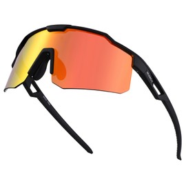 MIAROZ Cycling Sunglasses for Mens Women: UV400 Protection TR90 Frame Sports Glasses - Lightweight Visor Sunglasses for Golf Cricket Hiking