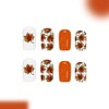 24Pcs Autumn Thanksgiving Press on Nails Short Square Fake Nails