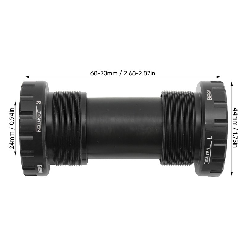 Bicycle Bottom Bracket BB91 Integrated Hollow Crankset Screw in Bottom