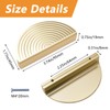 MOROBOR Half Moon Drawer Handles, 4PCS Brushed Copper Semi Circle