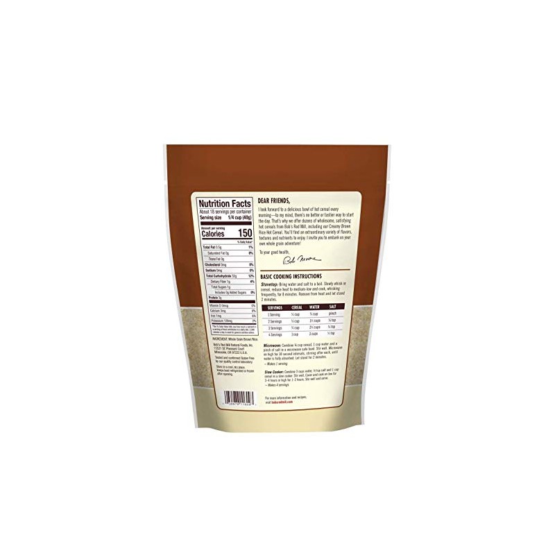 Bob's Red Mill Creamy Rice Farina Hot Cereal, Brown, 26