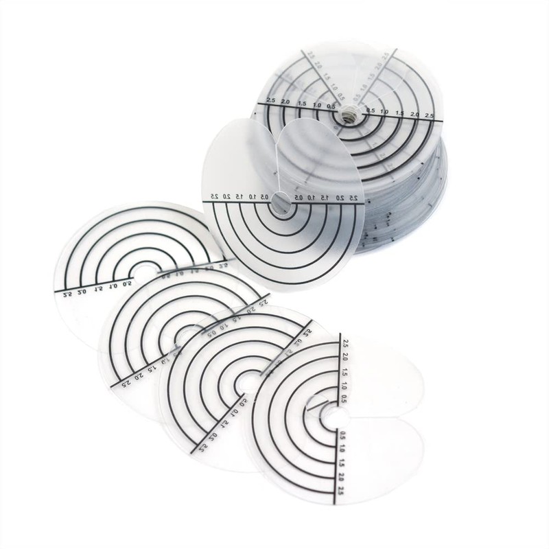 50 Pieces Heat Shield Guards with Graduations Round Single-hole Shield