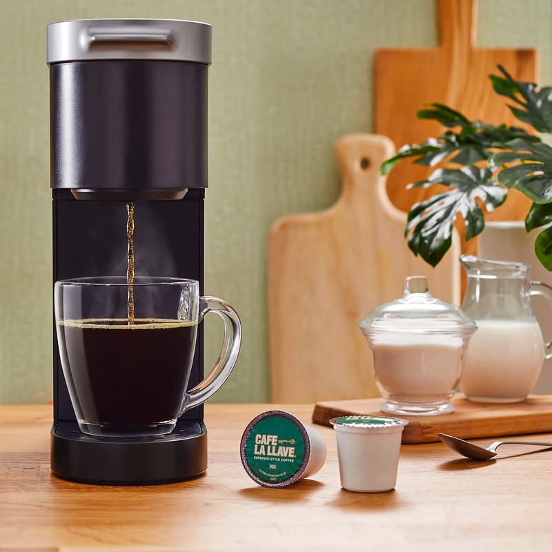 Cafe La Llave Espresso-Style Dark Roast Coffee Pods for Keurig