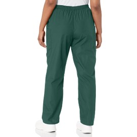 Cherokee Women's Workwear Elastic Waist Cargo Scrubs Pant, Hunter, 4X-Large