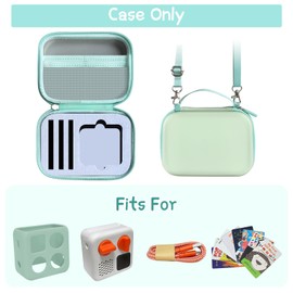 Roseliya Case Compatible with Yoto Mini Kids Bluetooth Audio Player, Travel Storage Holder for Children’s Speaker Plays Stories Music Podcast Radio Cards (Bag Only)- (Light Green)