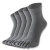 XCHMYi Men's 5 Toe Socks, Business Socks, Reinforced Edition, Antibacterial,
