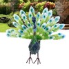 Metal Peacock Statue Realistic Easy DIY Assembly Beautiful Peacock Statue