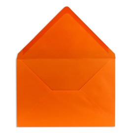 Colours-4-YOU Glüxx-Agent DIN C5 Envelopes Orange 16.2 x 22.7 cm 100 g/m² Wet Seal Pointed Flap Pack of 50