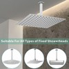 Voolan Shower Arm with Flange, Ceiling Mounted Fixed Shower Pipe,