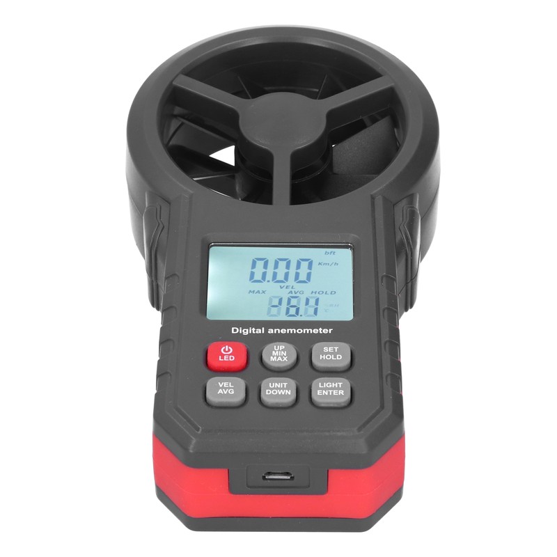 WT87B Bluetooth Digital Anemometer with LCD Backlight 9V Handheld Wind