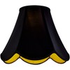 GO&SO Black Bell Lamp Shades (Petal Edge Braid) Scalloped Lamp