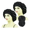 Silk Bonnet for Sleeping Women, 2 PCS Double Layer Satin