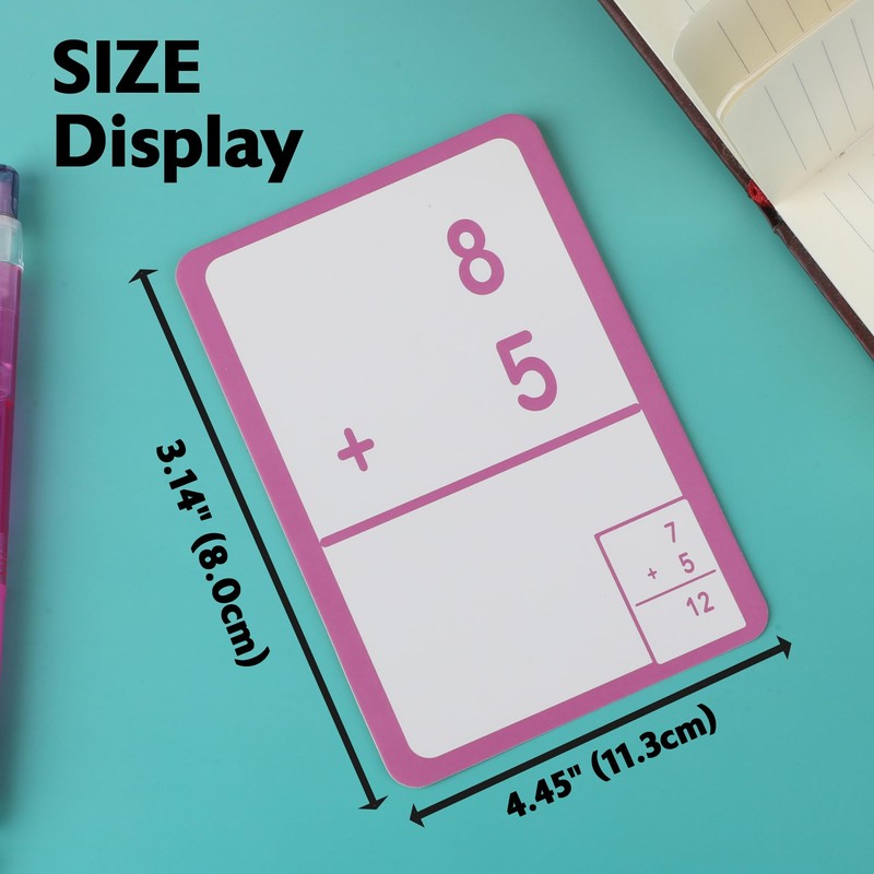 BAZIC Products Addition Flash Cards, Numbers Math Flashcards at School
