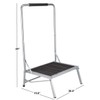 LivingSURE Extra Wide Folding Step Stool with Foam-Grip Handle –