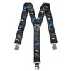 Olata Adjustable Ski Salopette Braces/Suspenders (Black/Multi) - 4cm (Adult). Y-Shape